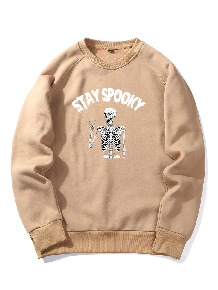 Halloween Skeleton Print Sweatshirt