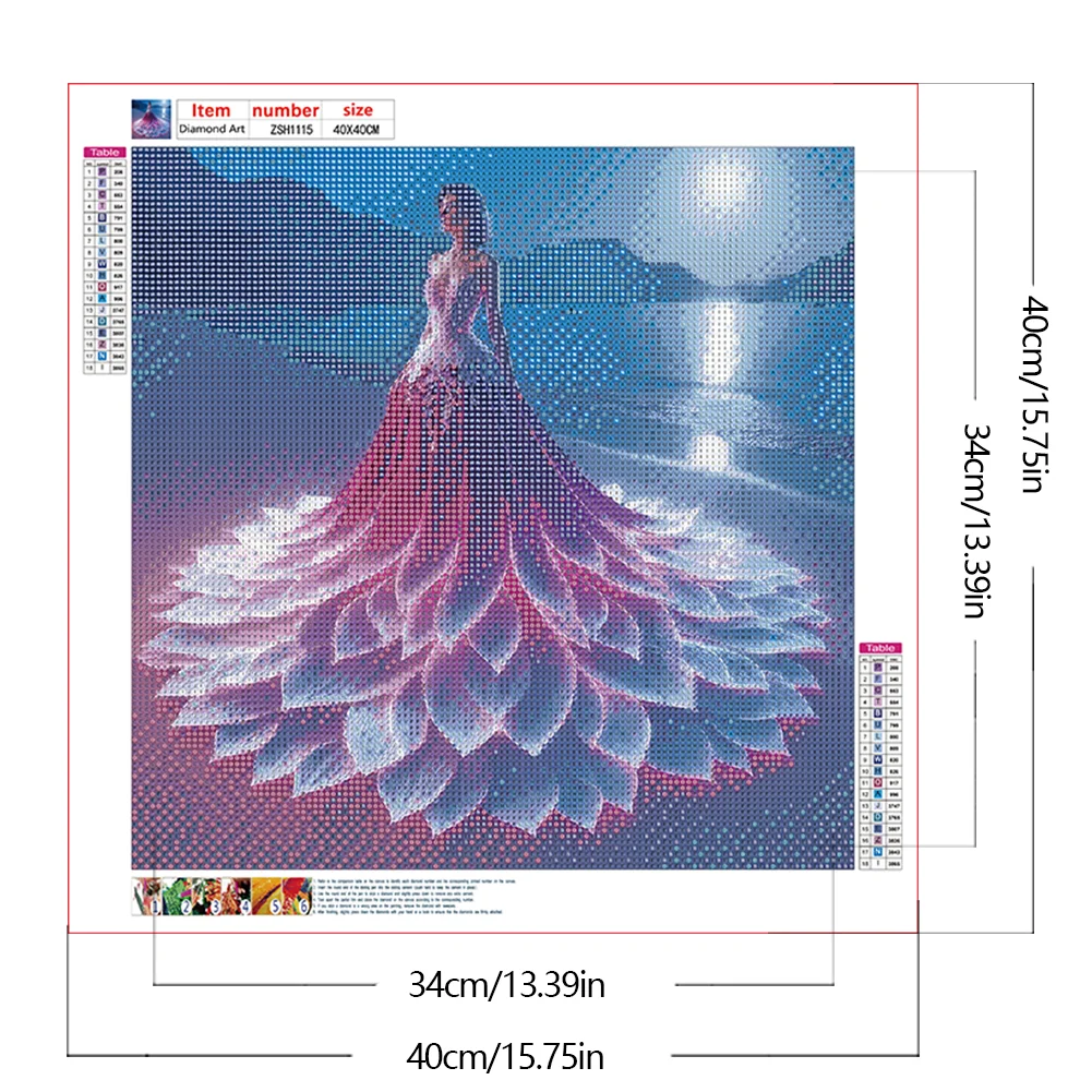 Diamond Painting - Full Round Drill - Gorgeous Skirt Beauty(Canvas|40*40cm)