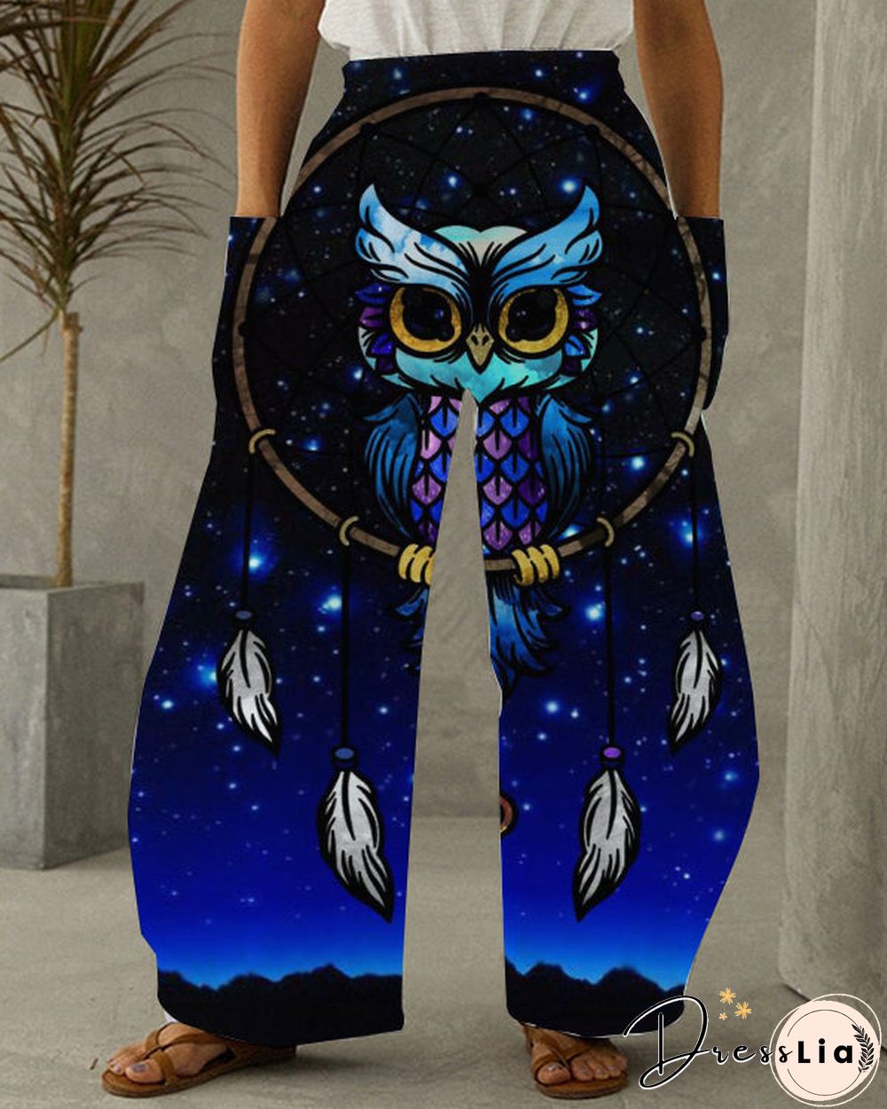 Floral Print Retro Casual Loose Pants S-5XL