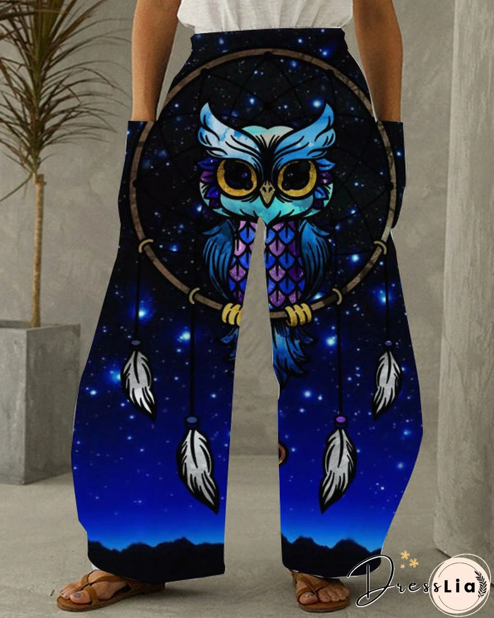 Floral Print Retro Casual Loose Pants S-5XL