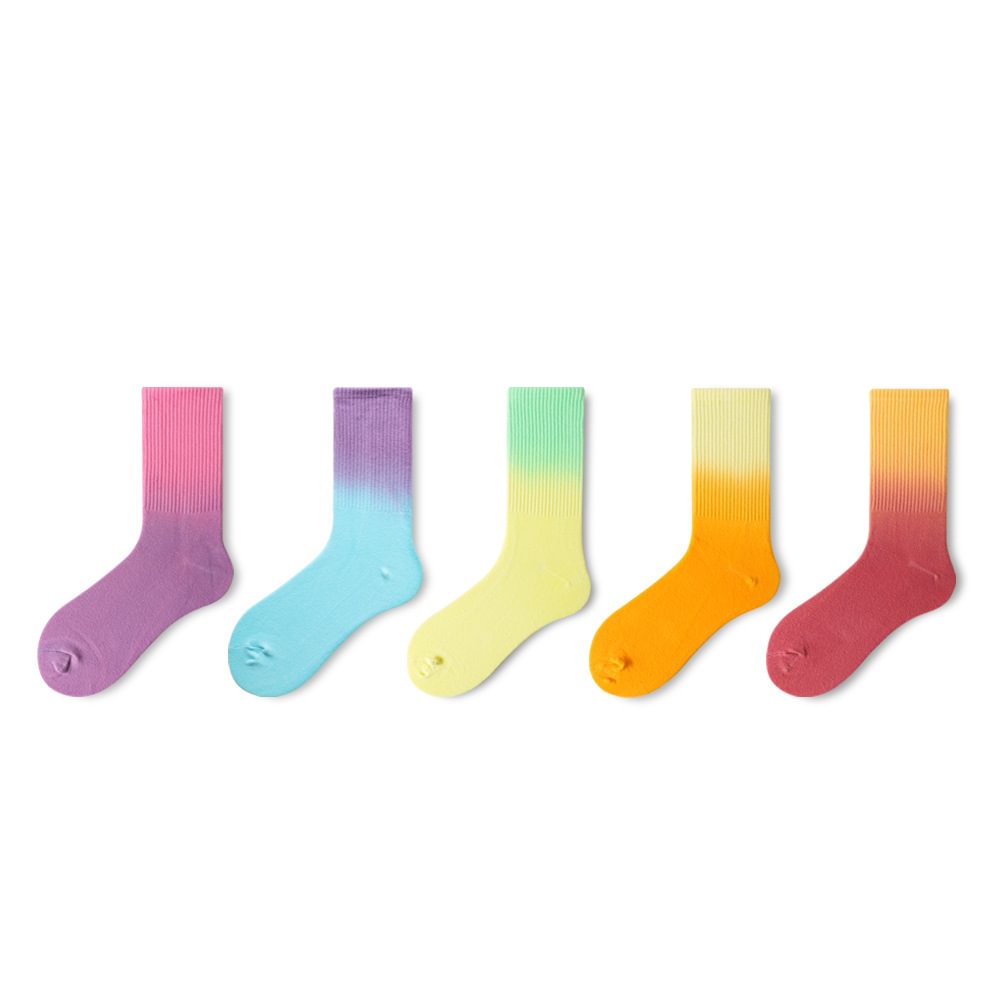 Letclo™ Three Pairs Tie-Dye Color Sports Socks letclo Letclo