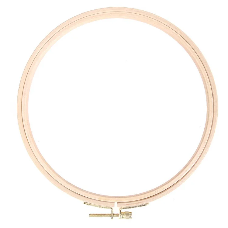 DIY Wooden Cross Stitch Frame Needlework Hoop Ring Embroidery Tool(21cm)