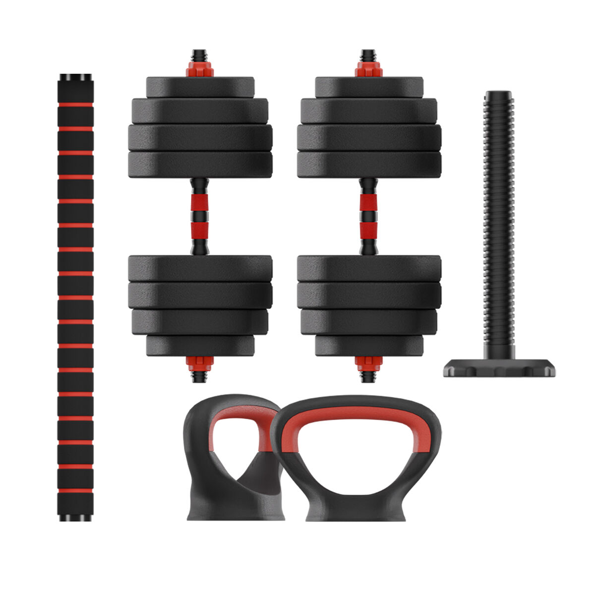 Kettlebell and Dumbbell Kit KSIX Black 20 kg 19 Pieces