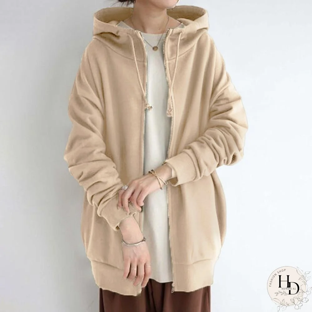 Women Winter Oversized Warm Casual Sweatshirt Tunic Coat Jackets Hoodie Cardigan Loose Outerwear