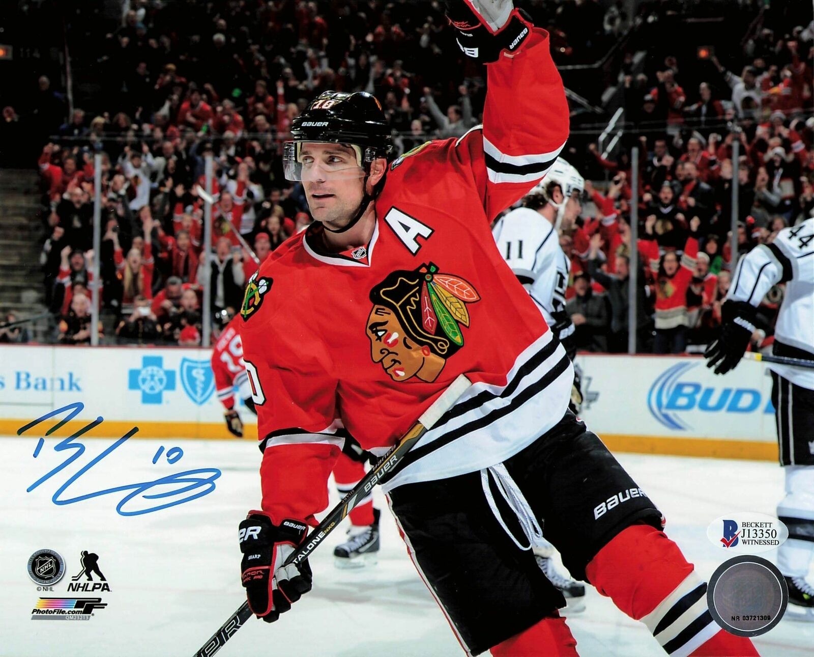 Patrick Sharp signed 8x10 Photo Poster painting BAS Beckett Chicago Blackhawks