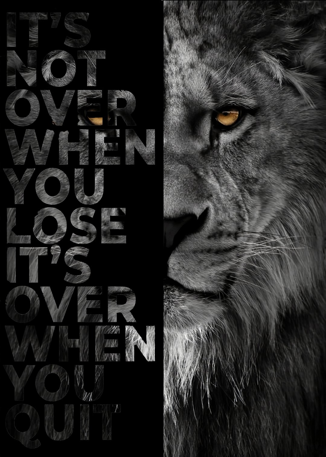 Minimalist Black and White Lion Animal Personality Mural Poster Home Interior Room Bedroom Wall Decoration Canvas Art (no Frame)