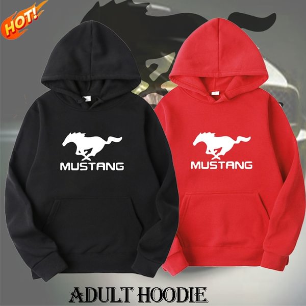 New Trendy Men's and Women's Outdoor Hooded Sweater Long-sleeved Mustang Print Casual Pullover Sports Hoodie - Shop Trendy Women's Fashion | TeeYours