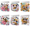 6PCS Diamond Painting Bees Greeting Cards Postcards with Envelopes