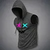 Men's Street-Style Printed Sleeveless Hooded Tank Top by Inlyline