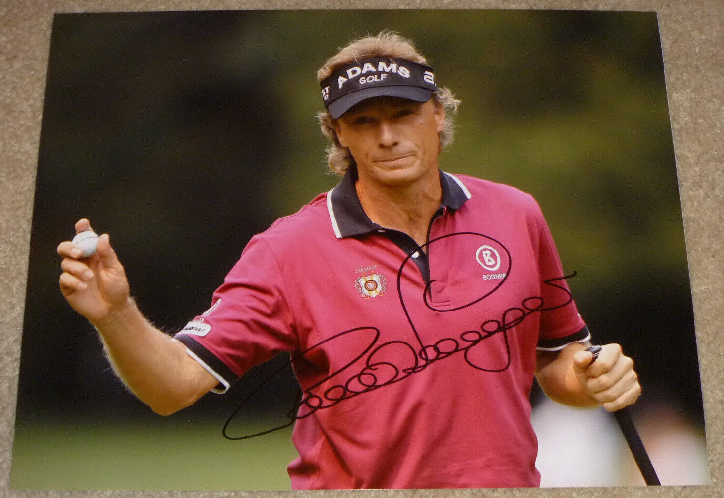 Bernhard Langer Authentic Signed 8x10 PGA Golf Photo Poster painting Autographed