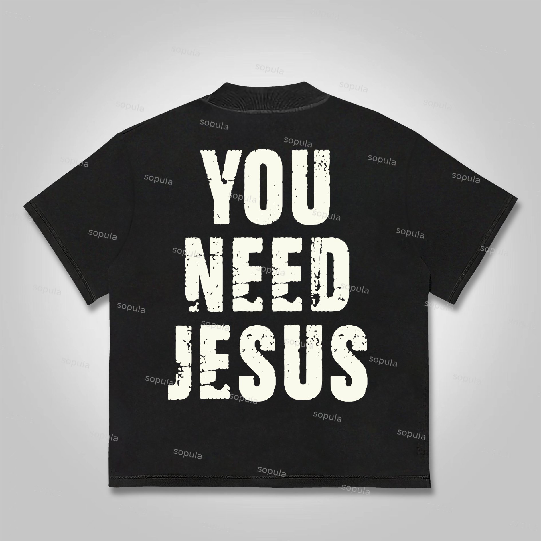 Sopula You Need Jesus Graphic Cotton T-shirt