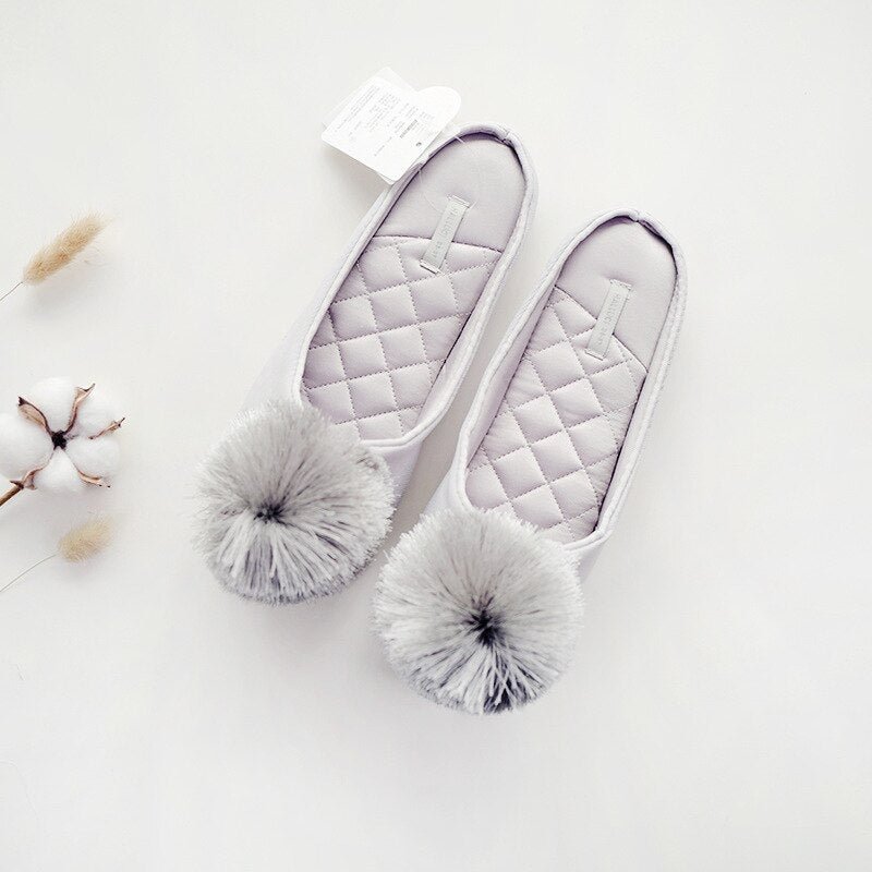 GKTINOO Autumn Winter Warm Women Home Slippers Soft Non-slip Indoor Shoes Cute House Slip On Flat Slides Ladies Fur Slippers