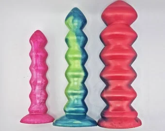 Textured Dildo/Butt Plug - Brat Breakers - Bubblez - 3 Sizes Available