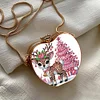 Elk DIY Diamond Painting Shoulder Bag for Coins Lipstick Earphones Gifts