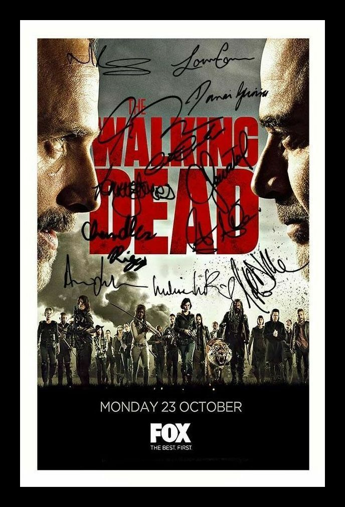 The Walking Dead Season 8 Cast Autograph Signed & Framed Photo Poster painting