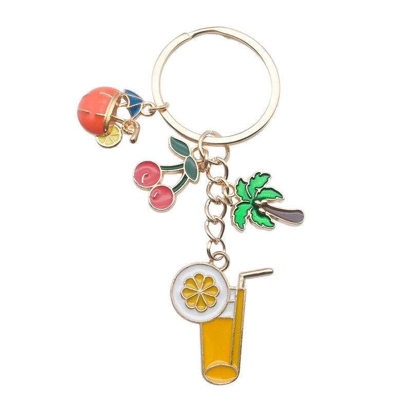 Cute Marine Style Starfish Mermaid Shell Alloy Enamel Bag Pendant Keychain