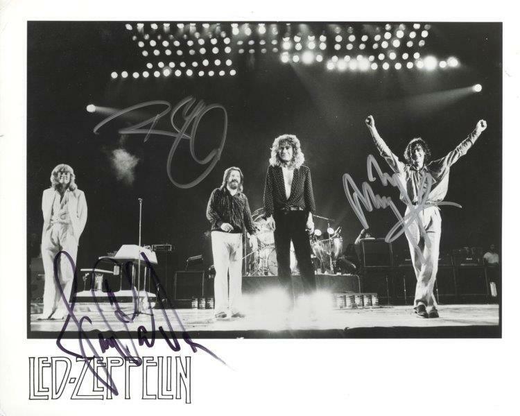 REPRINT - LED ZEPPELIN Robert Plant - Jimmy Page Signed 8 x 10 Photo Poster painting RP