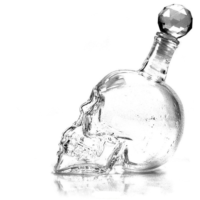 Tegooe Crystal Skull Head Decanter and Shot Glass Set Novelty Whiskey