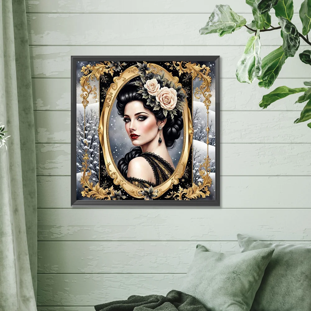 Diamond Painting - Full Round Drill - Noble Woman(Canvas|30*30cm)