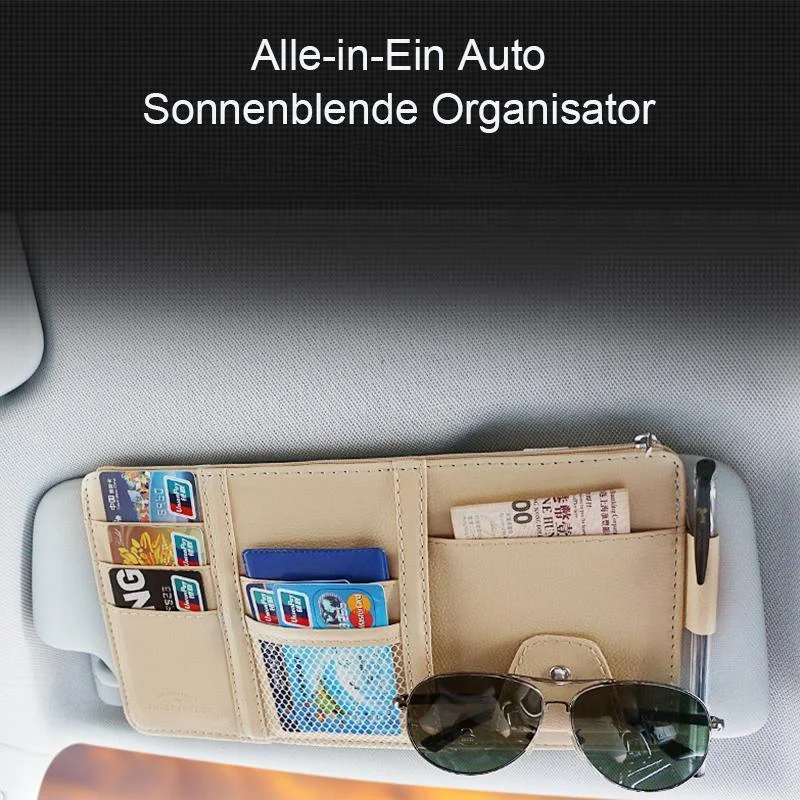 Meladen™ Alle-in-Ein Auto Sonnenblende Organizer Tasche