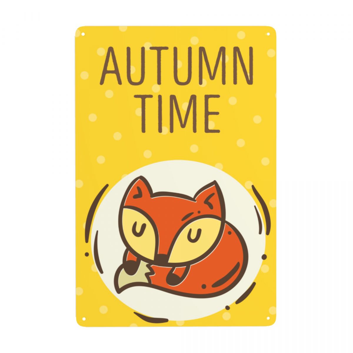 Autumn Time Decorative Metal Signs 12x8 Inches