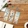 3Pcs DIY Pearl Painting Bird Bookmark with Butterfly Pendant Home Office Supplies Gift for Book Lovers