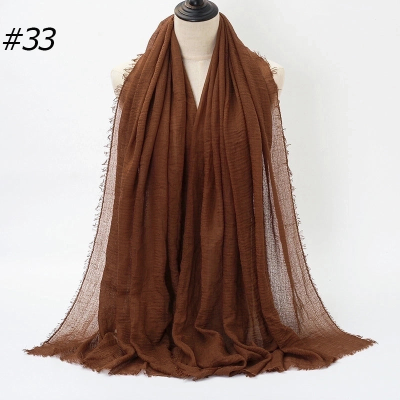 20 Pieces Fashion Solid Color Cotton Pashmina Scarves