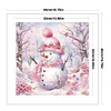 Winter Pink Snowman - 11CT Stamped Cross Stitch 40*40cm