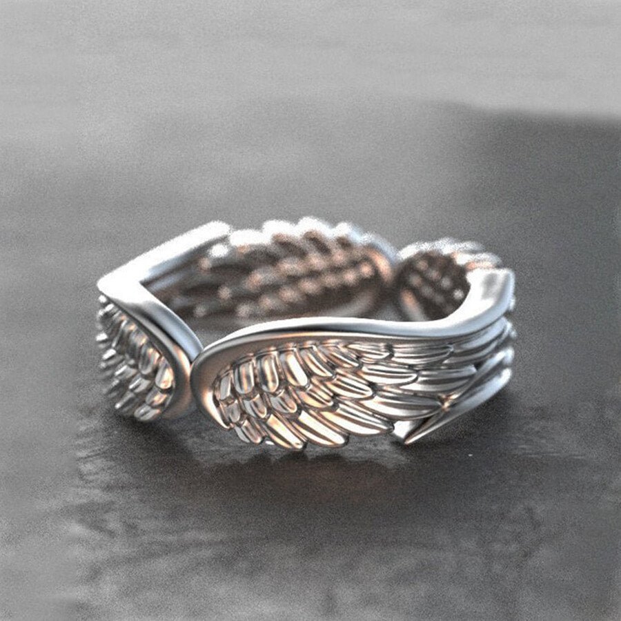 Ladies Fashion Vintage Angel Wing Wing Ring