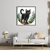 Black Cat In Garden-11CT Stamped Cross Stitch 37*37cm/14.57*14.57in tapestrymarket