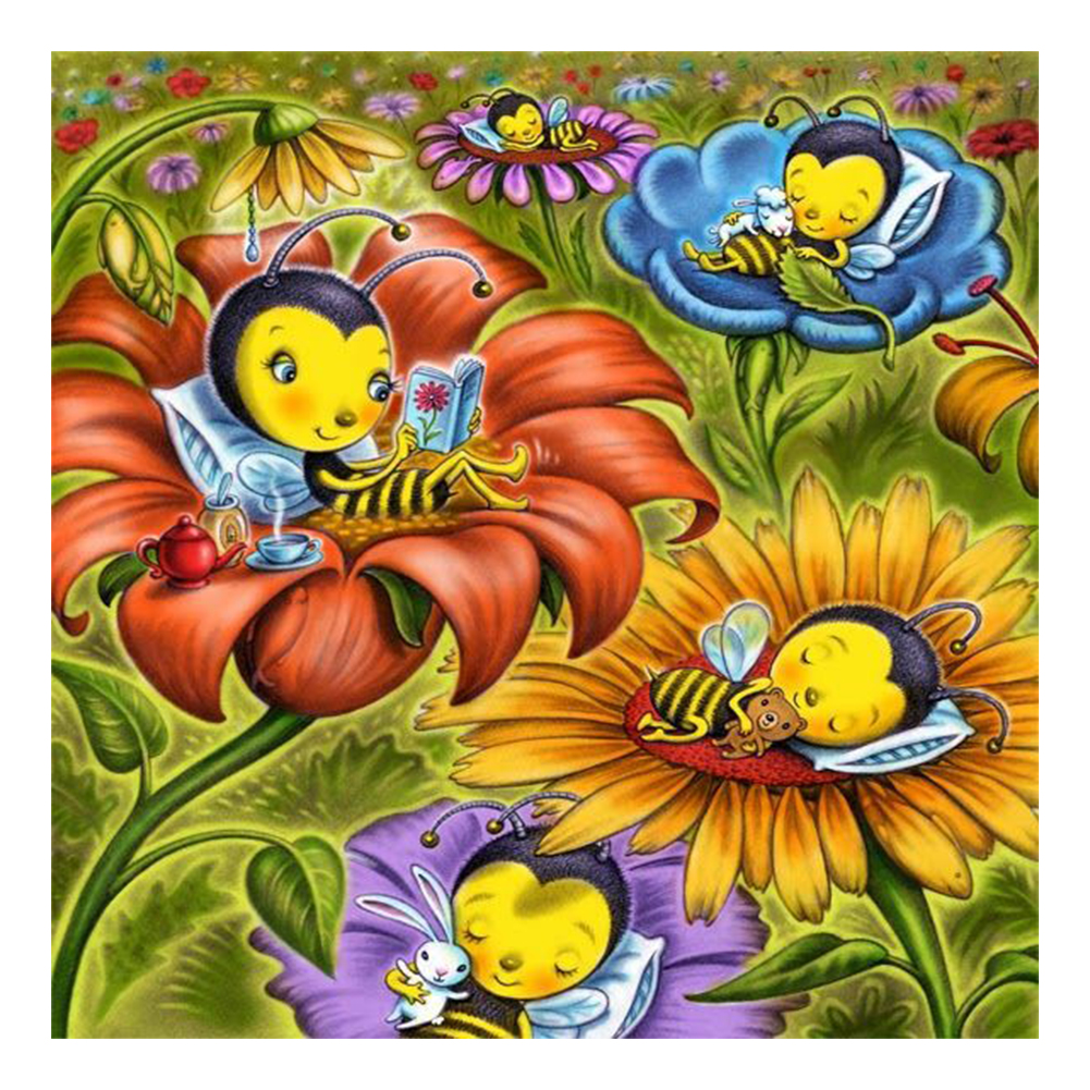 

30*30CM - Round Drill Diamond Painting - Bug, 501 Original