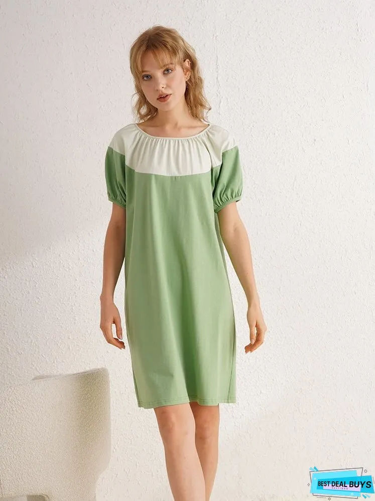 Cotton Contrast Night Dress