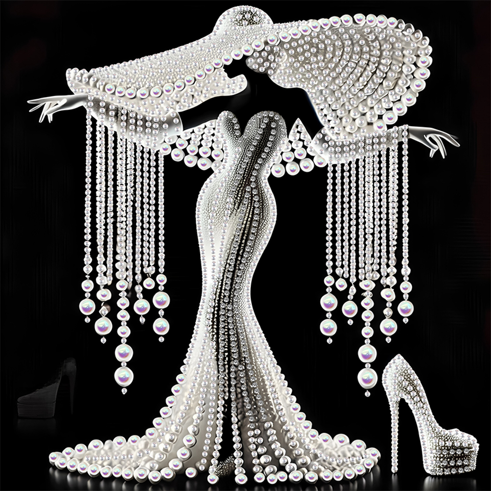 Elegant Lady 30*30cm(canvas) special shaped drill diamond painting