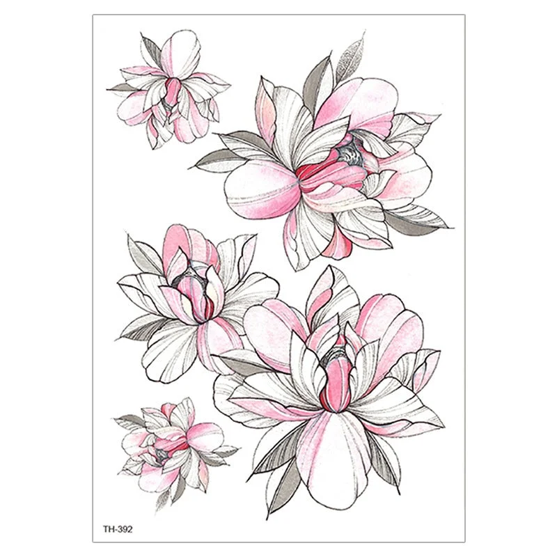 Waterproof TemporaryTattoo Sticker For Men Women Tiger Wolf Death Skull Temporary Tattoo Fake Henna Skeleton King Animal Tatoo