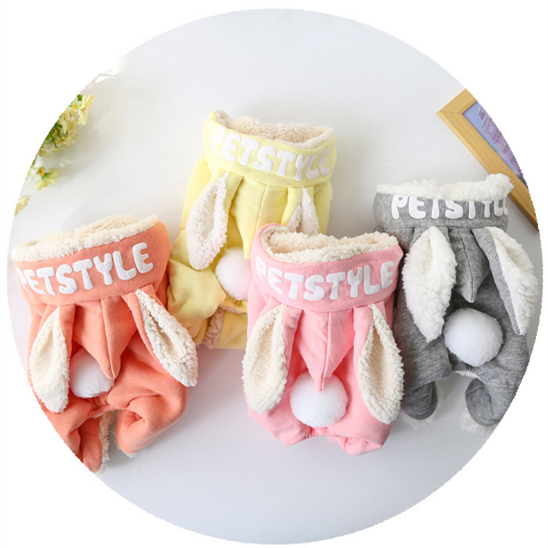 Pink/Grey/Orange/Yellow Bunny Pet Doggie Clothing SP1811776