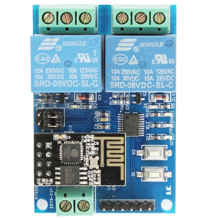 ESP8266 5v WIFI Relay Module Smart Home Remote Control Wireless Power Switch 2 Channel WiFi Relay for IoT Smart Home