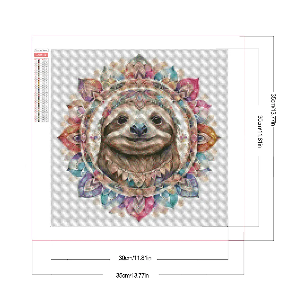 Diamond Painting - Full Square Drill - Sloth(Canvas|35*35cm)