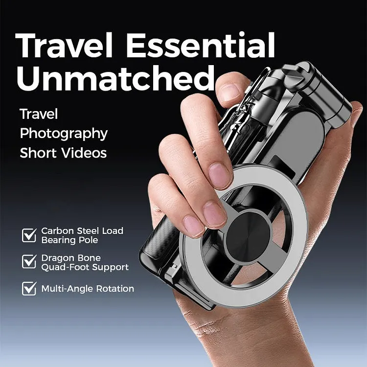 🔥🔥2025 Hot Sale🔥4-in-1 Multifunctional 360&deg; Rotation Magnetic Selfie Stick