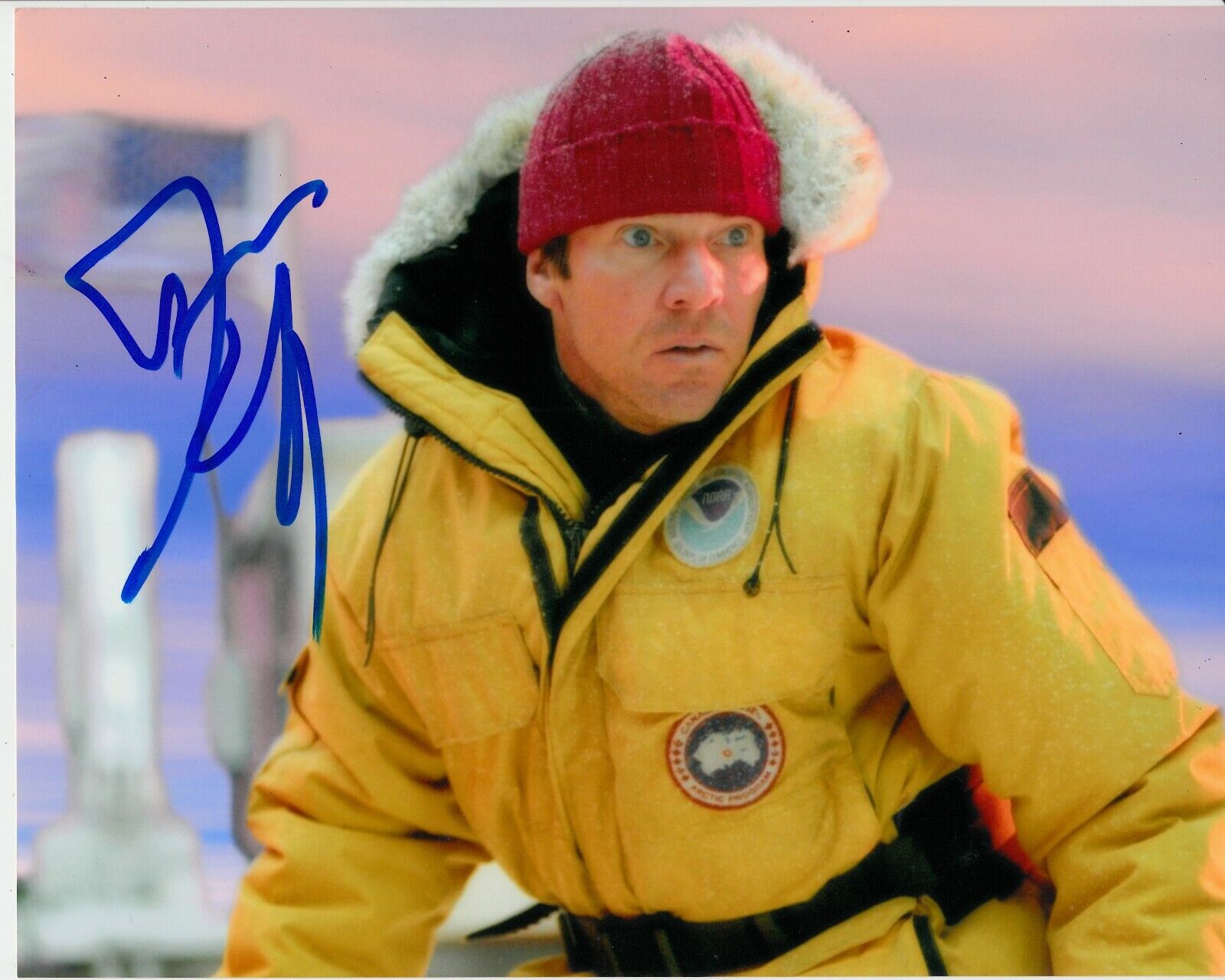 DENNIS QUAID SIGNED THE DAY AFTER TOMORROW Photo Poster painting UACC 242