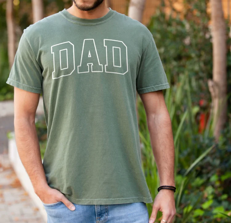 👕Comfort Colors Dad Shirt, Father's Day Shirt, Custom Colors Men's shirt, Grandpa Dad T-Shirt