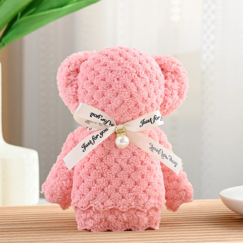 5 Pieces Coral Fleece Pineapple Pearl Bear Towel Gift Small Gift 30*30 Opening Gift Welfare Gift