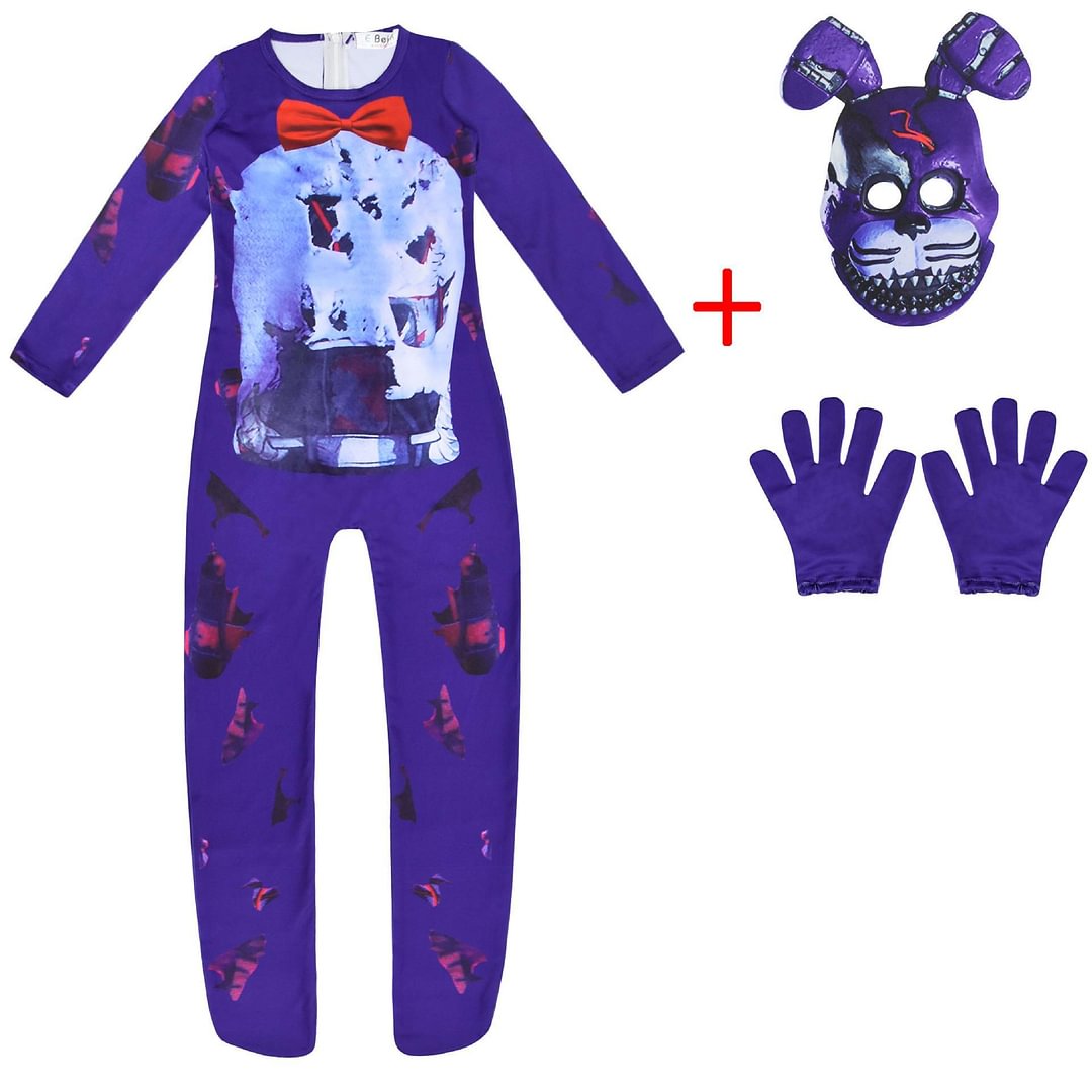 Five Nights At Freddy Nightmare Bonnie Children Cosplay Costume
