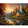 Village Church-11CT Stamped Cross Stitch 50*40cm tapestrymarket