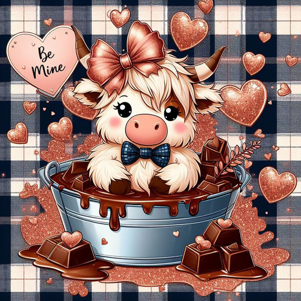 Hot Chocolate Yak 40*40cm(canvas) full round drill diamond painting