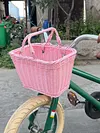 Bike Front Basket with Handles Cute Square Bicycle Basket for Kids Adult Bikes