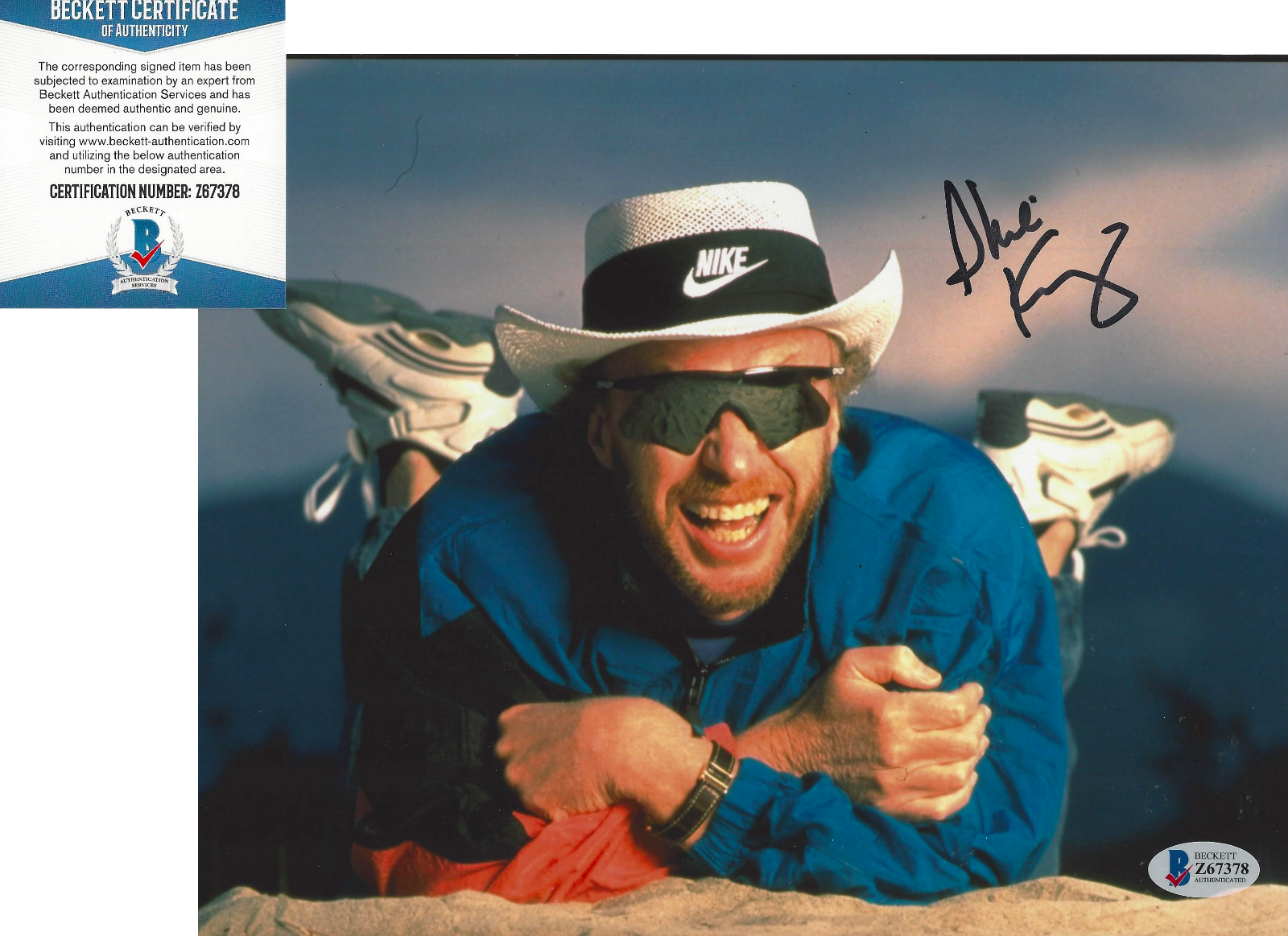 NIKE FOUNDER PHIL KNIGHT SIGNED 8x10 Photo Poster painting B JORDAN SHOES BECKETT COA BAS