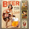 4PCS bi&egrave;re - Panneaux en &eacute;tain m&eacute;tallique(20*30cm/30*40cm) - Bi&egrave;re