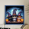 Halloween Cat-11CT Stamped Cross Stitch 40*40cm/15.75*15.75in
