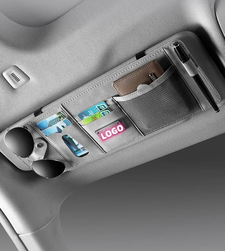 Car sun visor storage rack