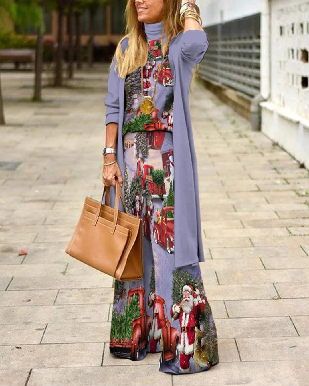 Herringbone Sweater Three-Piece Suit 2f4f